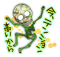 KiraKira Neon skulls sticker #4706293