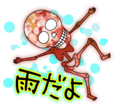 KiraKira Neon skulls sticker #4706300