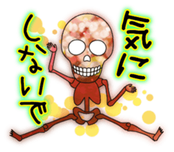 KiraKira Neon skulls sticker #4706304