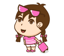 Chibi girl Summer Holidays sticker #4706872