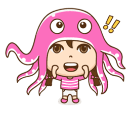 Chibi girl Summer Holidays sticker #4706881