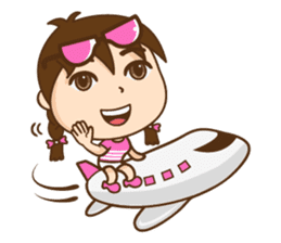 Chibi girl Summer Holidays sticker #4706882