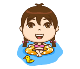 Chibi girl Summer Holidays sticker #4706888