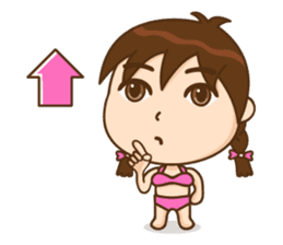 Chibi girl Summer Holidays sticker #4706894