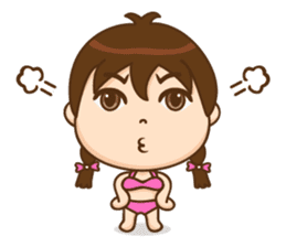Chibi girl Summer Holidays sticker #4706896