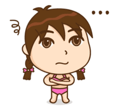 Chibi girl Summer Holidays sticker #4706897