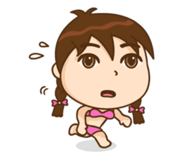 Chibi girl Summer Holidays sticker #4706899