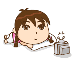 Chibi girl Summer Holidays sticker #4706900