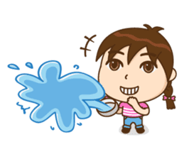 Chibi girl Summer Holidays sticker #4706902