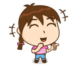 Chibi girl Summer Holidays sticker #4706903
