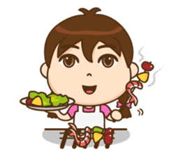 Chibi girl Summer Holidays sticker #4706904