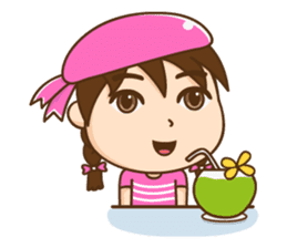 Chibi girl Summer Holidays sticker #4706906