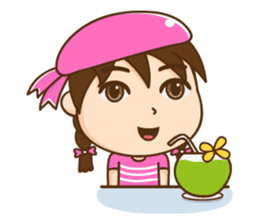 Chibi girl Summer Holidays sticker #4706906