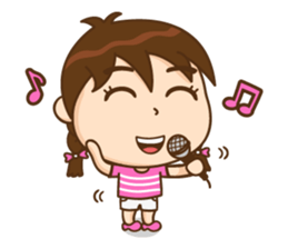 Chibi girl Summer Holidays sticker #4706908