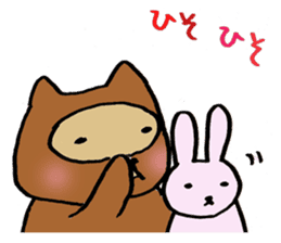 Tanu-P & Usami (raccoon dog & rabbit) sticker #4708394