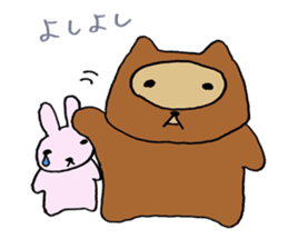 Tanu-P & Usami (raccoon dog & rabbit) sticker #4708406
