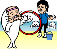 animal series of Mr sato old man sticker #4709117