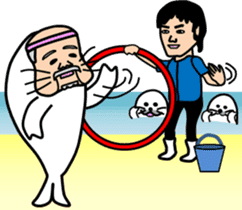 animal series of Mr sato old man sticker #4709117