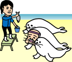 animal series of Mr sato old man sticker #4709118