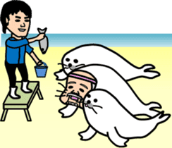 animal series of Mr sato old man sticker #4709118