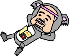 animal series of Mr sato old man sticker #4709130