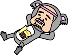 animal series of Mr sato old man sticker #4709130