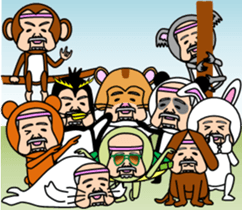 animal series of Mr sato old man sticker #4709151