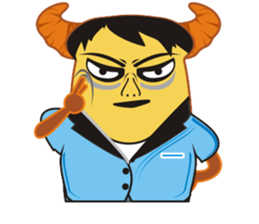 Croissant Boss-English version sticker #4709639