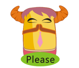 Croissant Boss-English version sticker #4709649