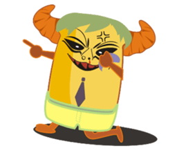 Croissant Boss-English version sticker #4709651