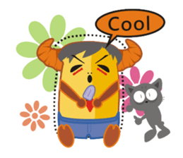 Croissant Boss-English version sticker #4709652