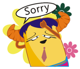 Croissant Boss-English version sticker #4709655