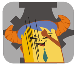 Croissant Boss-English version sticker #4709656