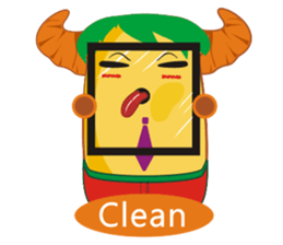 Croissant Boss-English version sticker #4709662