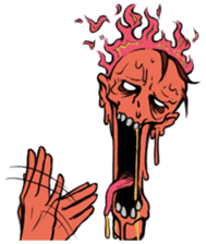 Comical zombie eng.ver sticker #4709899