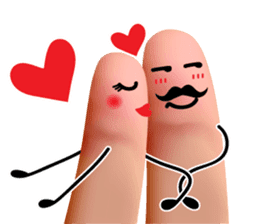 Finger Couple (Eng) sticker #4710187