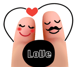 Finger Couple (Eng) sticker #4710190