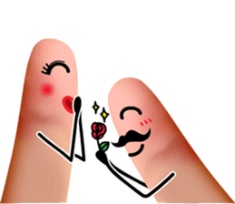 Finger Couple (Eng) sticker #4710191