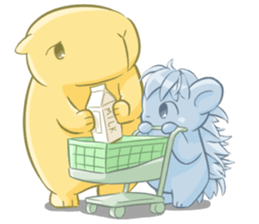 A Capybara and A Porcupine sticker #4710360