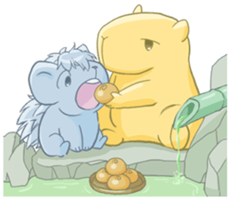 A Capybara and A Porcupine sticker #4710376