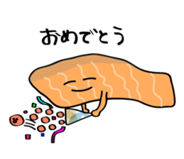 Parent-child Toro salmon and salmon roe sticker #4710975