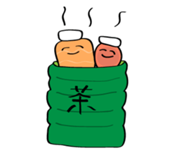 Parent-child Toro salmon and salmon roe sticker #4710976