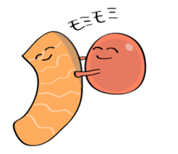 Parent-child Toro salmon and salmon roe sticker #4710980