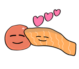 Parent-child Toro salmon and salmon roe sticker #4710981
