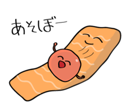 Parent-child Toro salmon and salmon roe sticker #4710982