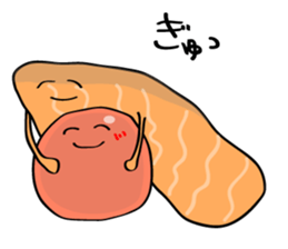 Parent-child Toro salmon and salmon roe sticker #4710983