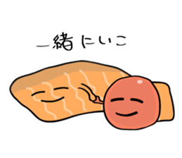 Parent-child Toro salmon and salmon roe sticker #4710984