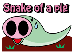 Pig snake sticker #4711912