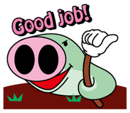 Pig snake sticker #4711950