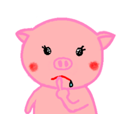 Agoo and Friends of pig2 (No character) sticker #4712679